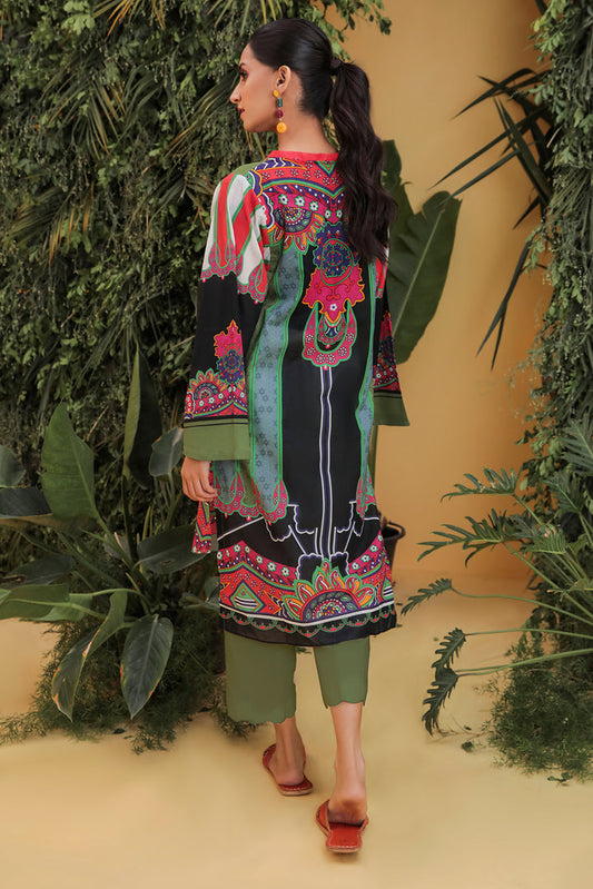 2pc digital print embroided lawn